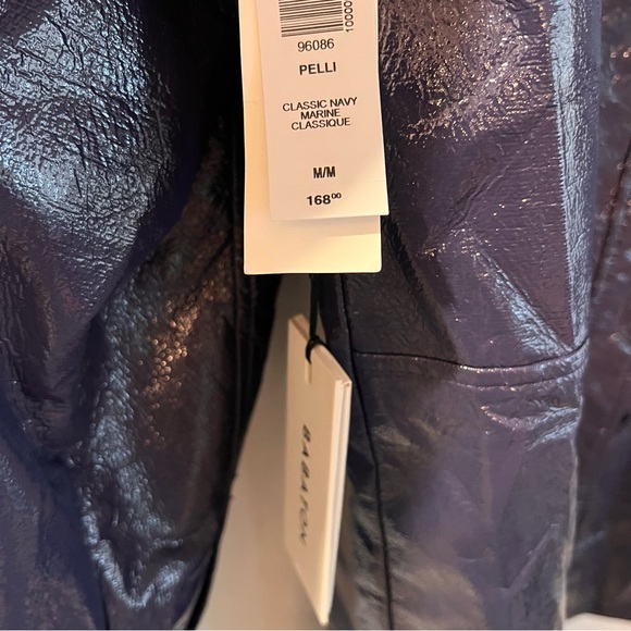 BABATON Shiny Purple Faux Leather Jacket - Size M NWT - Picture 6 of 6